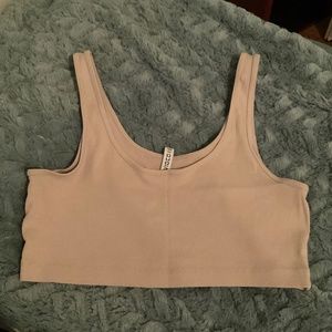 Divided Cream Colored Crop Top